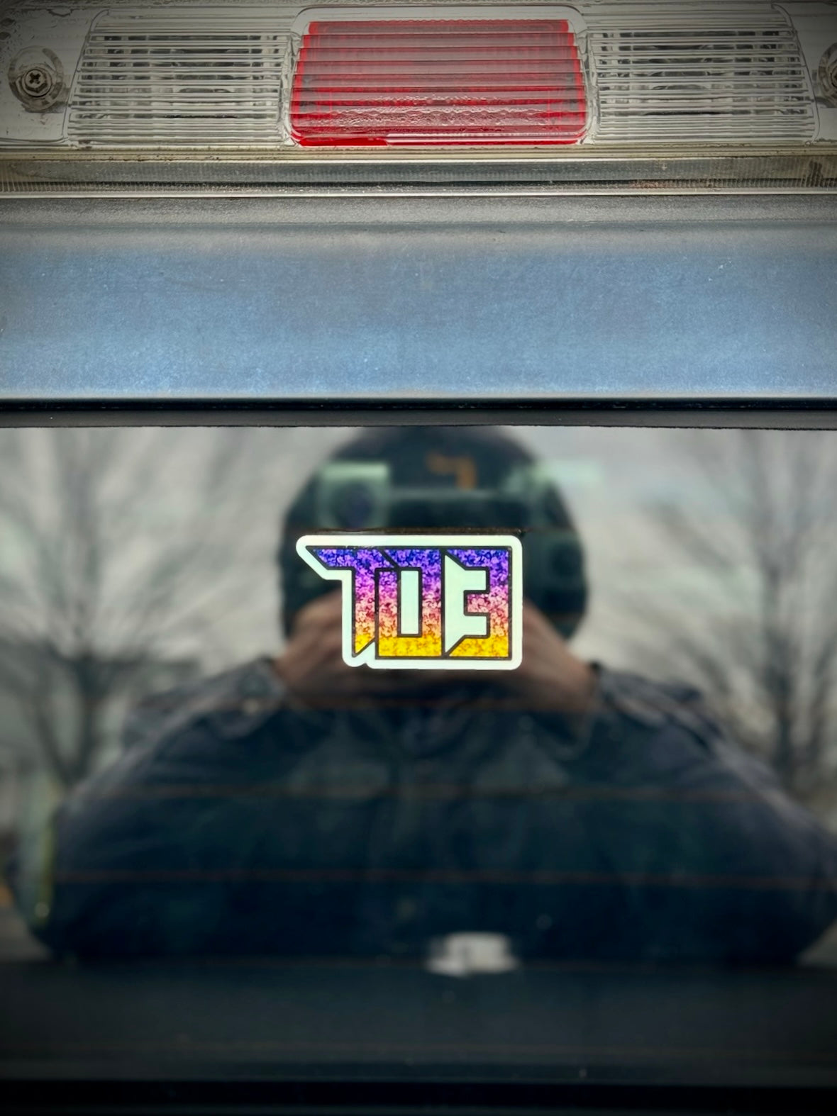 Shop703 Purple x Gold Hologram Sticker