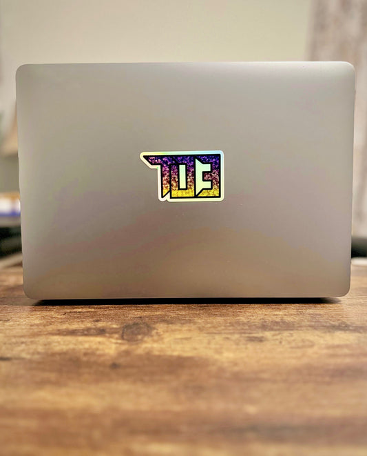 Shop703 Purple x Gold Hologram Sticker