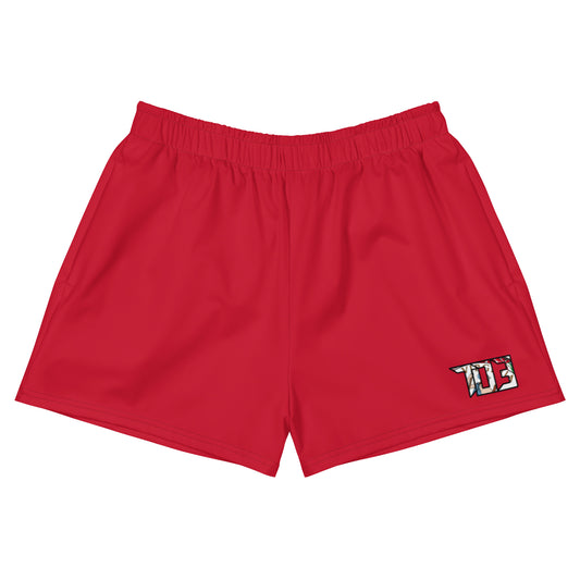 Shop703 Women's "The Commonwealth" (Red) Athletic Shorts